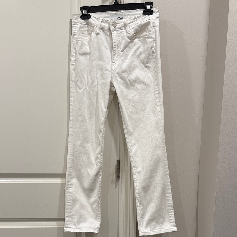 Women's White Straight Jeans